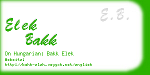 elek bakk business card
